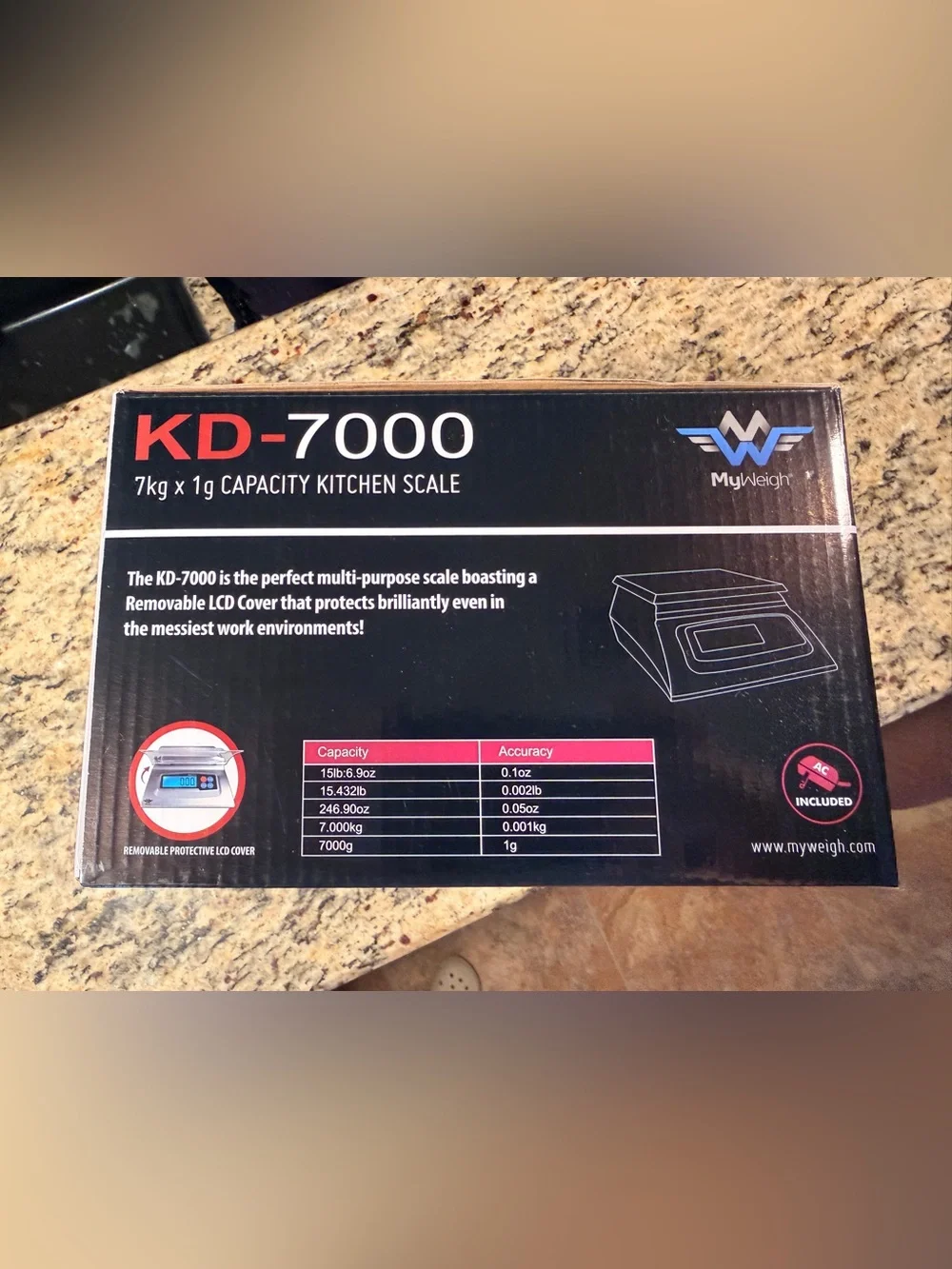 Stainless Steel My Weigh 7000 Kitchen (or SHIPPING) Electric Scale.  NWOT